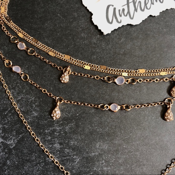 3/$25⚡️multilayered gem w/ charms choker necklace - Picture 5 of 6